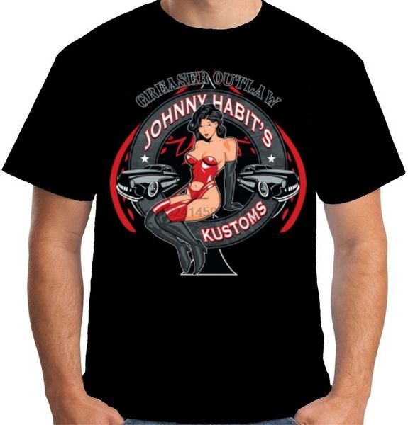 

лучшие футболки мужские футболки greaser lead sled lowrider pin up hot rat rod w17720 высокого качества casual одежда