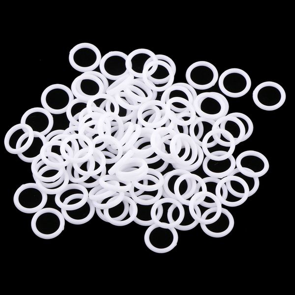 

100 pieces nylon bra strap adjuster slider o ring lingerie diy sewing crafts 6mm, Black