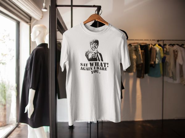 

Say what again I dare you Pulp Fiction inspired T shirt Samuel L Jackson movie