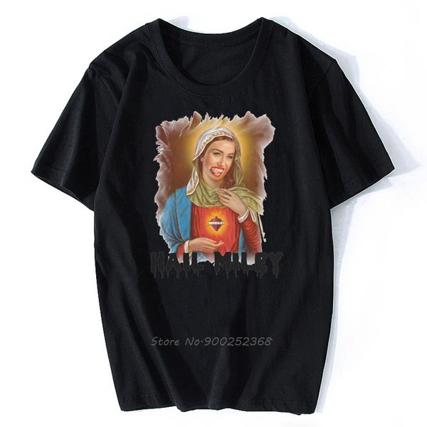 

summer hail miley cyrus virgin mary bella canvas t shirt men cotton tshirt tees harajuku streetwear