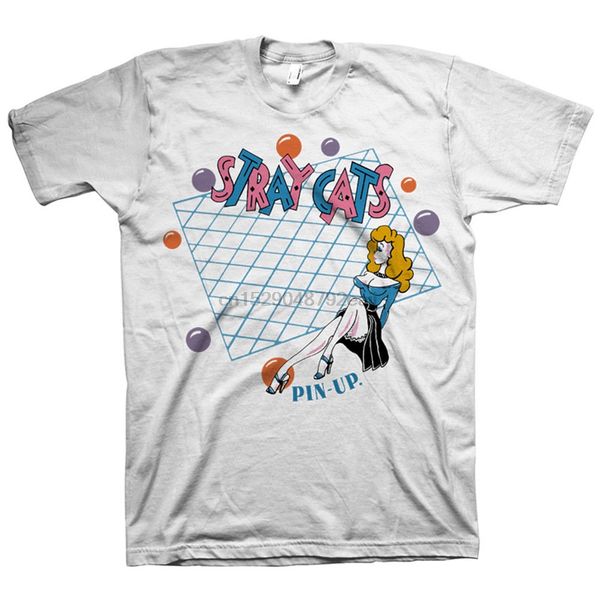 

authentic stray cats pin up slim fit t shirt white s 3xl new short sleeve 100% cotton man tee t shirt fashion tee