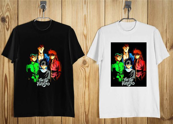 

yu yu hakusho anime manga cartoon men's t-shirt black white s-2xl b male female tee shirt