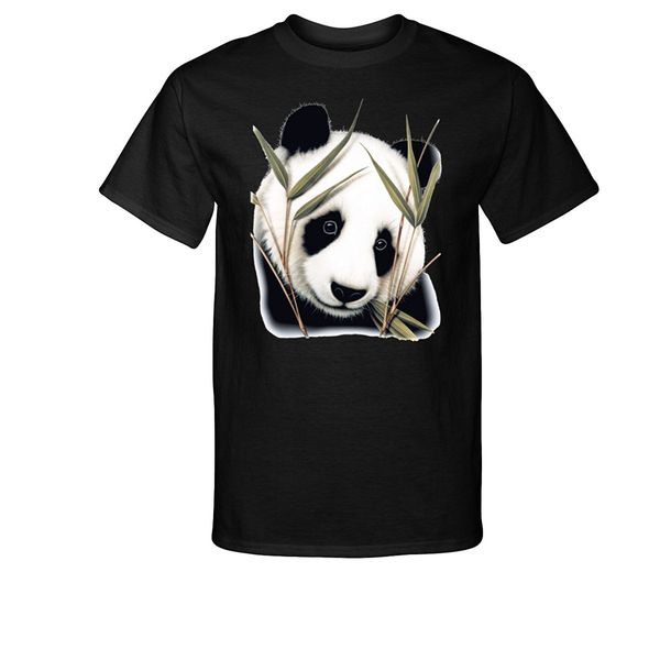 

2019 new fashion tee shirt casual panda in bamboo shoots t-shirt