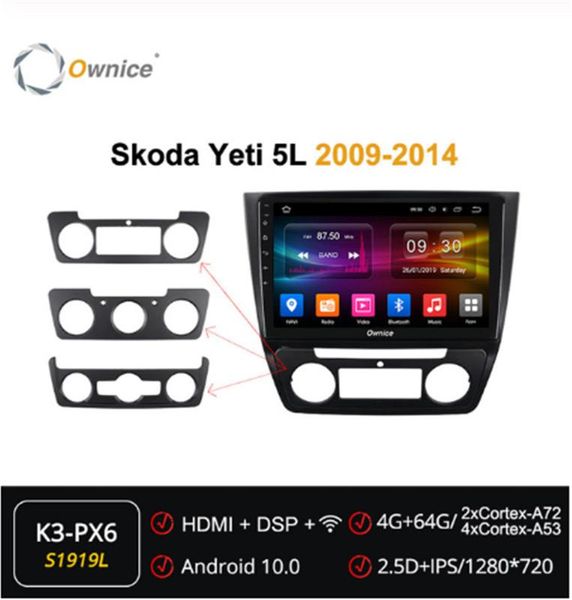 

ownice octa core 10.1" android 10.0 car dvd radio player forskoda 5l 2009-2014 4g lte 360 panorama dsp spdif navigation gps