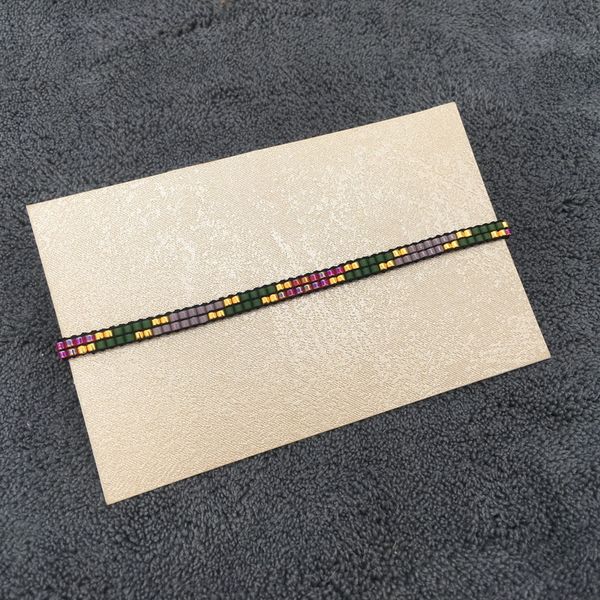 

woven seed beads bracelet bohemian tiny miyuki beads colorful bangle summer beach japan delica bracelet for lovers, Black