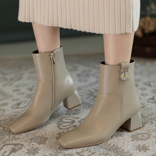 

round toe shoes women's rubber boots booties ladies luxury designer rain ankle med rock fashion cotton fabric slip-on, Black