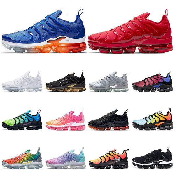 

womens running shoes tn plus red detailed rainbow sunset triple white black pastel p bule mens sneakers trainers 36-45 outdoor