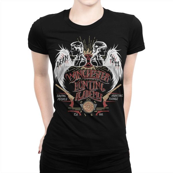 

supernatural art t-shirt winchester academy mens womens tee all sizes