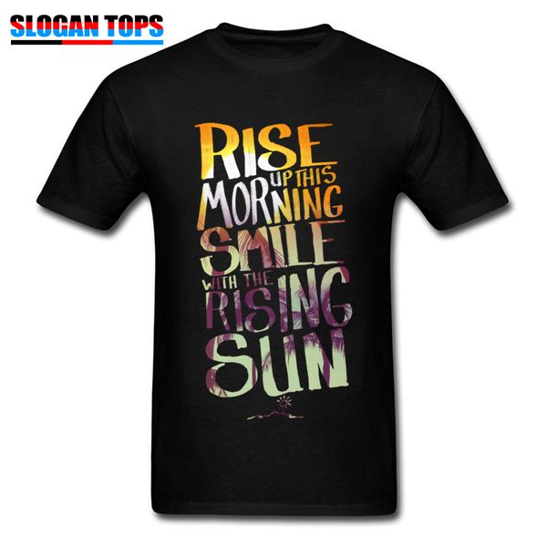 

tee positive men t-shirt guys letter t shirts summer black tshirt cotton tshirts smile with the rising sun hip hop clothes