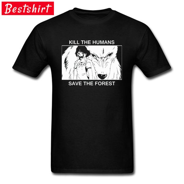 

monster hunter t shirt kill the humans save the forest wolf printed on tshirts steven universe funny anime t shirts men manga