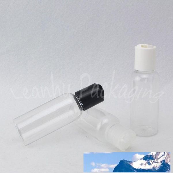 50ML transparente ombro Rodada frasco plástico, 50CC Esvaziar recipiente cosmético, cosméticos Água Sub-engarrafamento
