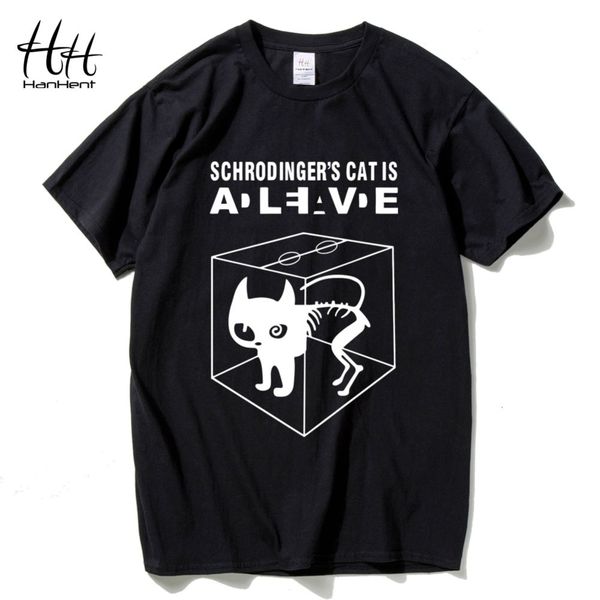 

мужская мода tshirts шредингера cat the big bang theory хлопка с коротким рукавом o-образным вырезом топы тис лето мужская одежда футболки, White;black