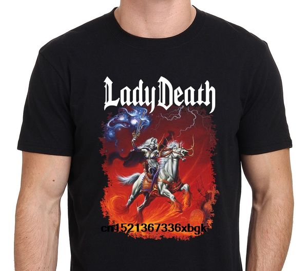 

fashion t-shirts summer straight 100% cotton lady death riding nightmare t-shirt black tee novelty tshirt