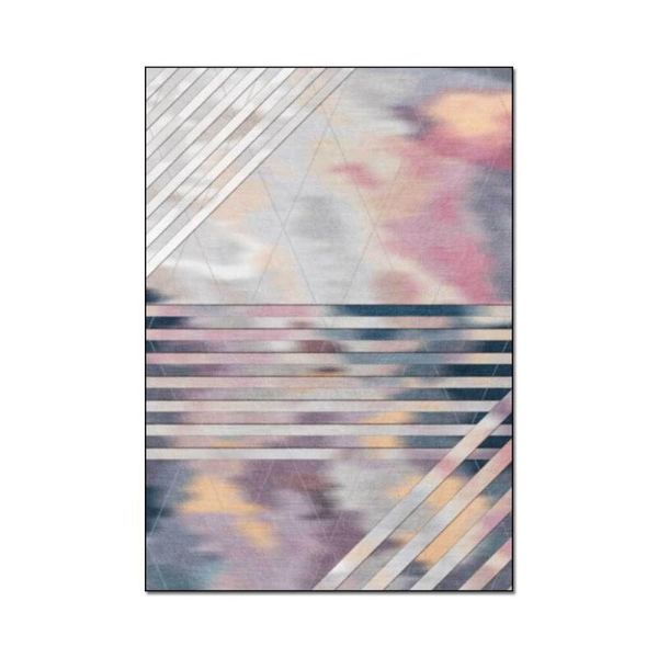 

modern geometry pattern floor mats abstract yellow striped carpet and rug living room bedroom study coffee table decor area rugs