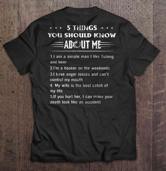 

men t shirt 5 things you should know about me -fisherman women t-shirt