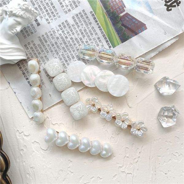 

hair accessories 2021 dream laser hairpin ice cube pearl joke bangs word clip ornament