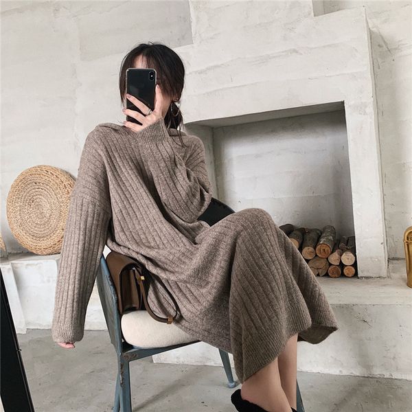 

women's sweaters sweater for women oversized 2021 jumper female winter style extended over the knee hood, White;black