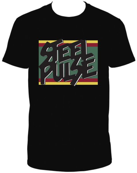

steel pulse черный short sleeve crew neck cotton tshirt