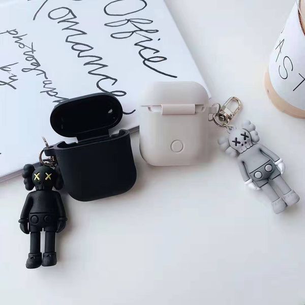 

fashion airpods 1/2 case pure colour protective sleeve protective shell classical creative case for bluetooth headset 3 colors