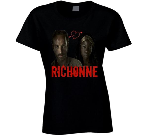 

richonne the walking dead t-shirt - rick grimes michonne love tee - makes a great gift