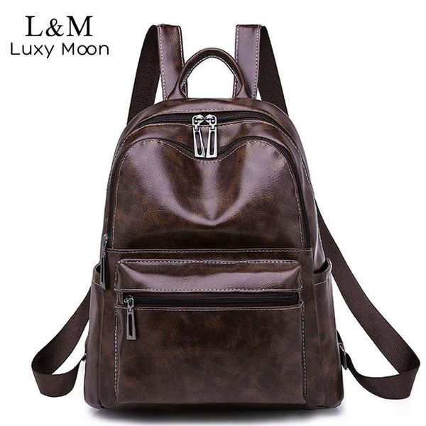 

new large women backpack casual female backpacks fashion feminine leather capacity vintage mochila shoulder daypack xa182h bags hrzbw