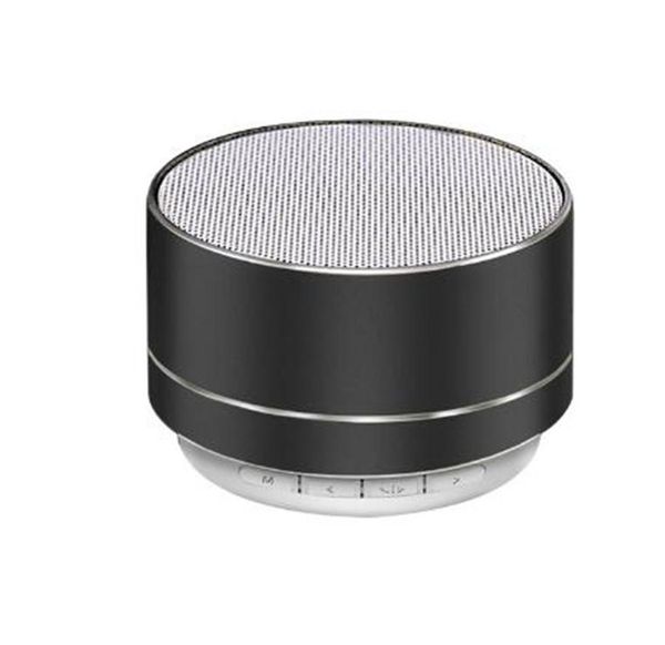 

fashion bluetooth speaker metal wireless portable mini with microphone handcall led tf card speaker small steel gun a10