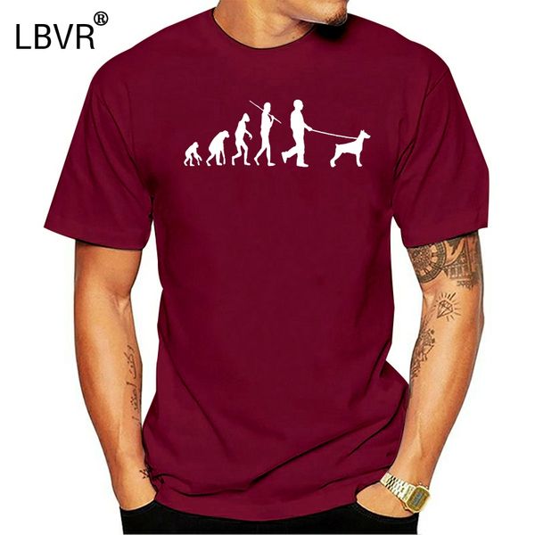 

new 2019 fashion 100% cotton for man t shirt brand evolution doberman pinscher printing on t shirts