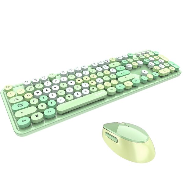 

keyboard mouse combos 4 color mixed game and set 2.4ghz wireless vintage universal deskkit for gift