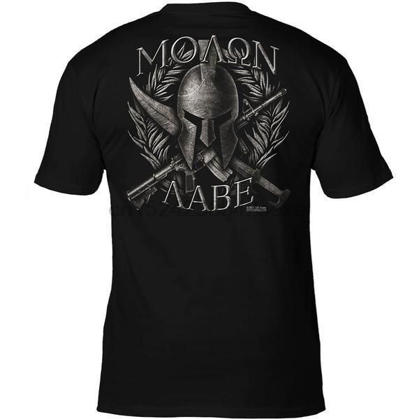 

molon labe t-shirt- 7.62 design patriotic tee shirt black