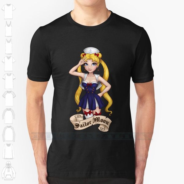 

retro sailor moon настраиваемый дизайн печати для мужчин женщины хлопок new cool тройника рубашки большого размера 6xl sailor moon sailor