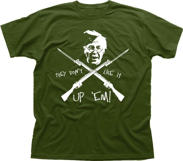 

cotton casual brand dads army home guard captain mainwaring printed t-shirt o-neck short sleeves