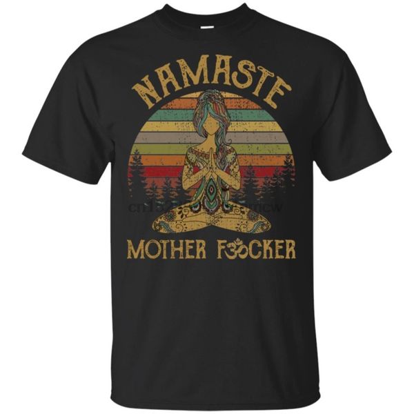 

namaste mother fcker men t-shirt men cotton tees harajuku streetwear