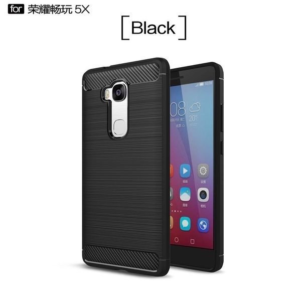

carbon fiber case for honor 5x for huawei p20 lite/mate 20 lite case fashion soft silicone protect cover for honor 8x phone case