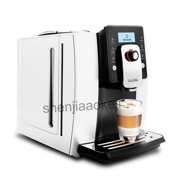 1pc Macchina da caffè automatica completa commerciale Macchina per caffè espresso Cappuccino latte Macchina da caffè per ufficio uso domestico 220v 1200w