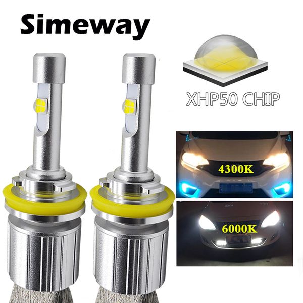 

2pcs car headlight h7 h4 led h8 h9 h1 h3 9012 h13 d2s with xhp50 chip 104w h11 led 12000lm bulb headlamp 4300k 6000k fog light
