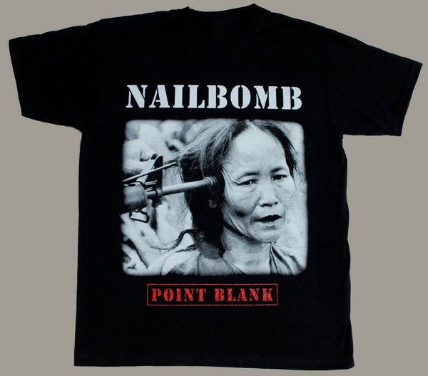 

s-5xl nailbomb point blank'94 cavalera new short long sleeve black t-shirt cotton tee shirt custom graphic