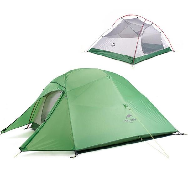 

naturehike cloud-up 2 people lightweight backpacking tent 210t rips4 season dome tent double layers pu 3000mm water resistan