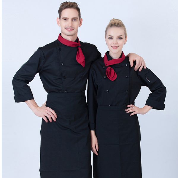 

2/pack black chef coat jacket summer kichen uniform double breasted short sleeve, White;black