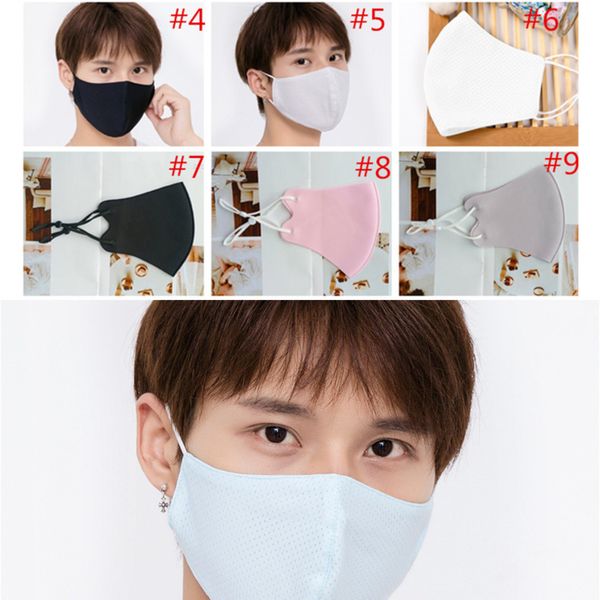 

adults fashion ice silk face mask summer protective sun anti dust ultraviolet-proof masks elek