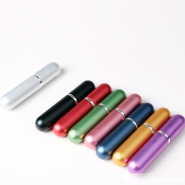 

5ml perfume bottle aluminium anodized compact perfume aftershave atomiser atomizer fragrance glass scent-bottle mixed colors