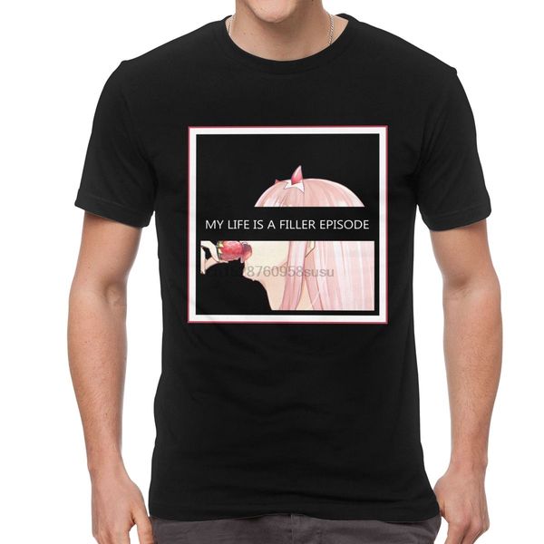

fashion anime darling in the franxx tshirt men summer pure cotton t shirts round neck short sleeved zero two tees