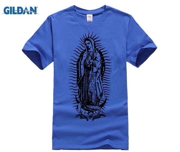 

blessed virgin mary madonna kalashnikov gun t-shirt pure cotton men t-shirt