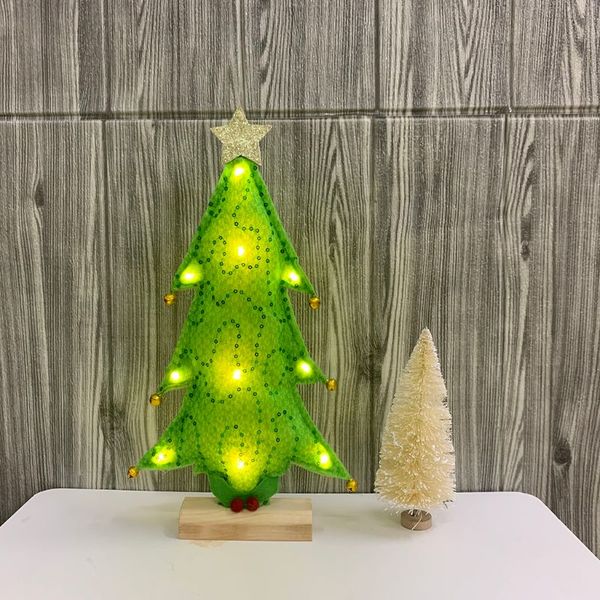 

mini christmas tree with led lights ornaments festival desktable home decor