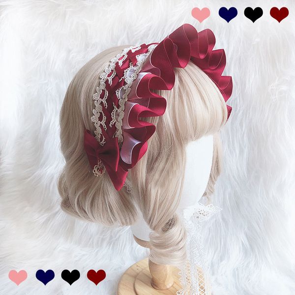 

hair accessories sweet handmade lolita bonnet headdress lace headpiece