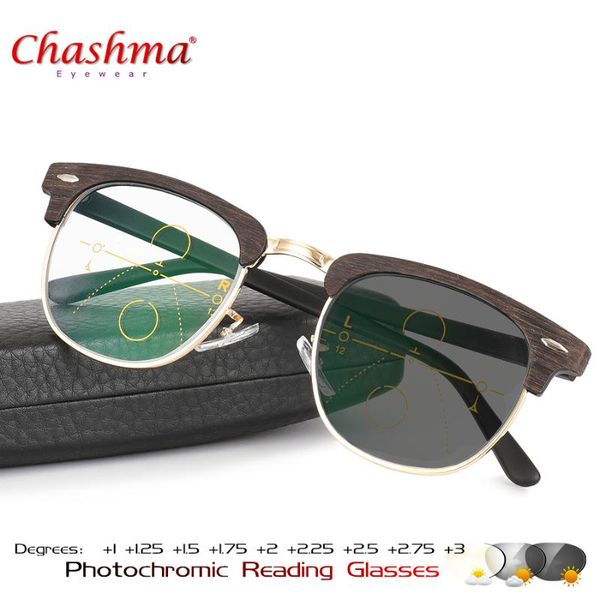 

progressive multifocal glasses transition sunglasses pchromic reading glasses men points for reader near far sight diopter, White;black