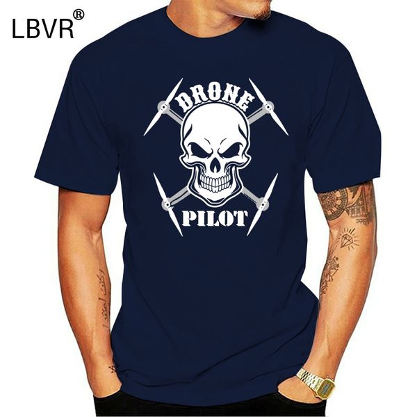 

skull drone pilot with attitude t shirt t-shirt