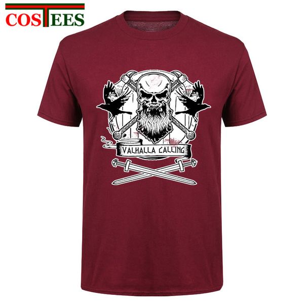 

valhalla calling shirt men's design custom cotton short sleeved valentine's 3xl couple vikings tshirt vikings ragnar t shirt men