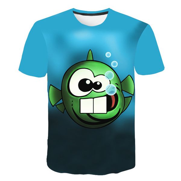 

fishing fish new o collar summer 3d print shirts kawaii kawaii funny men clothing