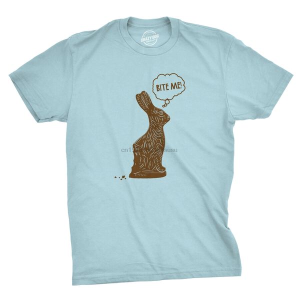 

mens bite me chocolate easter bunny t shirt funny sassy candy rabbit tee