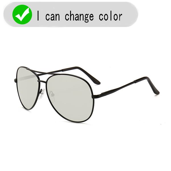 

sunglasses 2021 men driving pochromic polarized chameleon discoloration sun glasses for fishing uv400, White;black